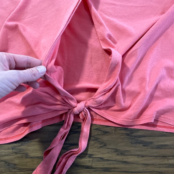 aerie tie back coral T shirt size small - Picture 4 of 10